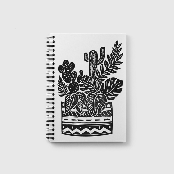 Botanical Pot Blockprint Notebook