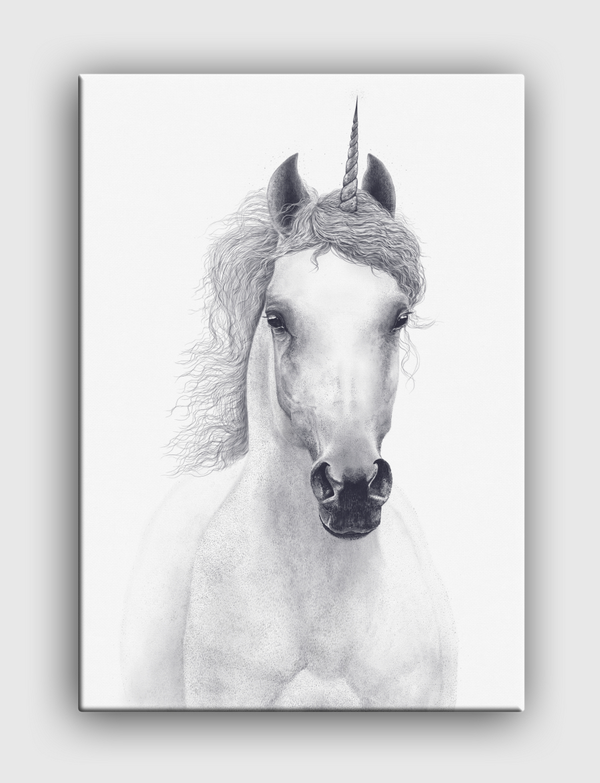 White unicorn Canvas