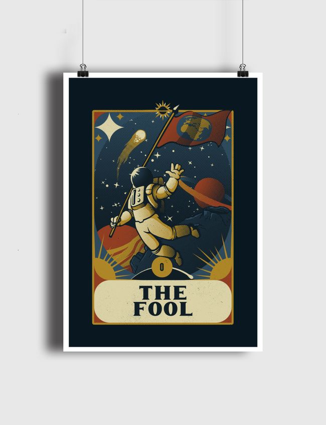 Astronaut Tarot Fool - Poster