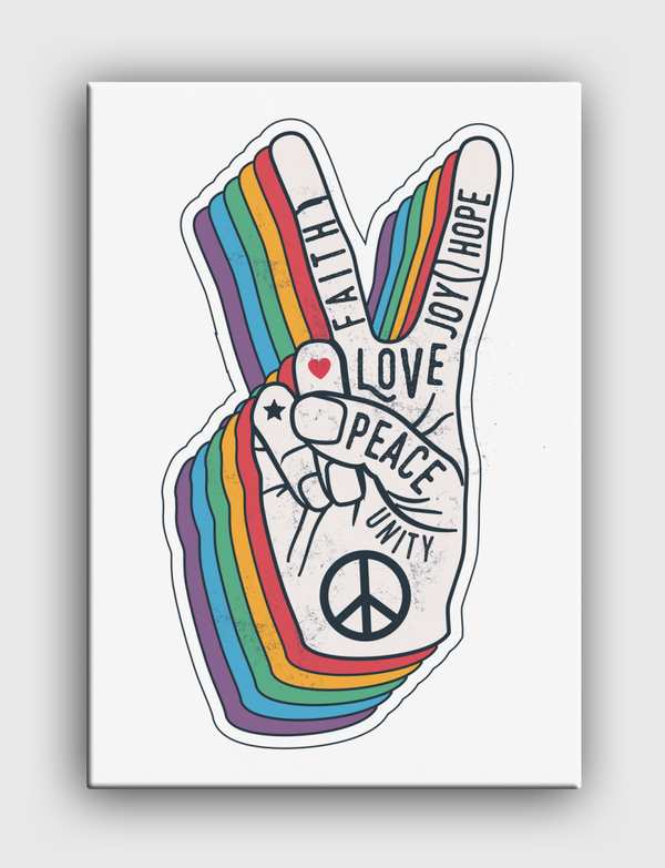 Peace Love Unity Joy Hope Canvas