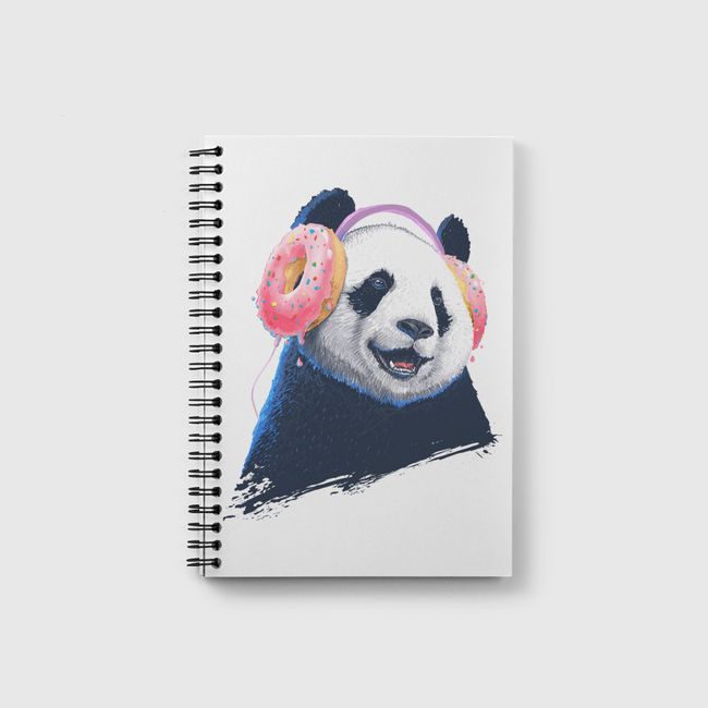 Panda in headphones - Notebook
