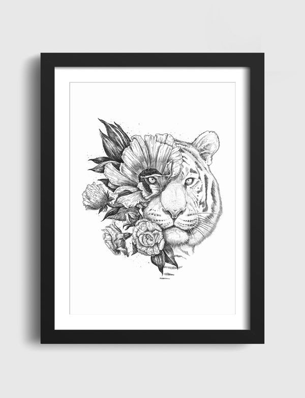 Floral tiger Artframe