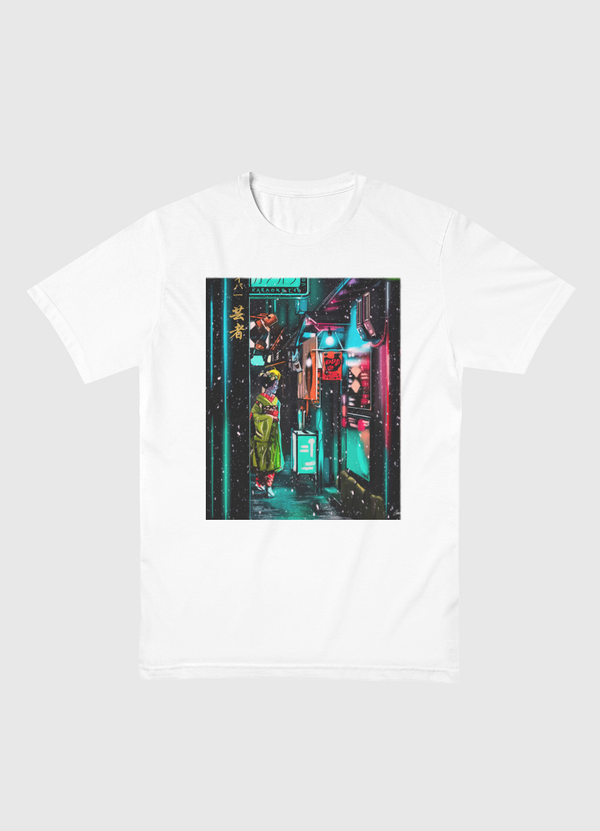 Cyber Geisha  Men Basic T-Shirt