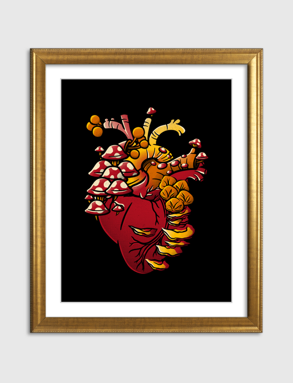 Cordyceps Fungi Heart Artframe