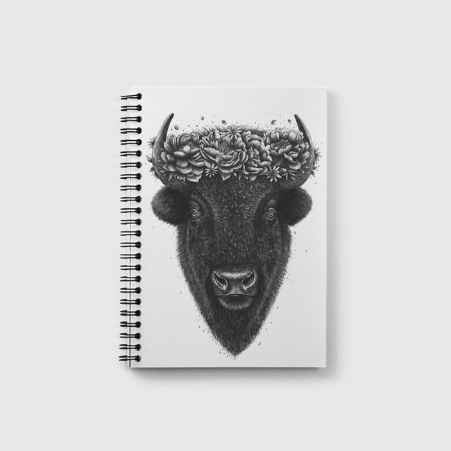 Floral Bison - Notebook