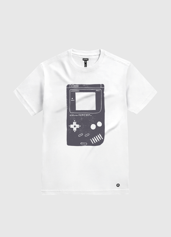 Game Boy Blockprint White Gold T-Shirt