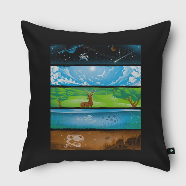 Across The Earth Throw Pillow