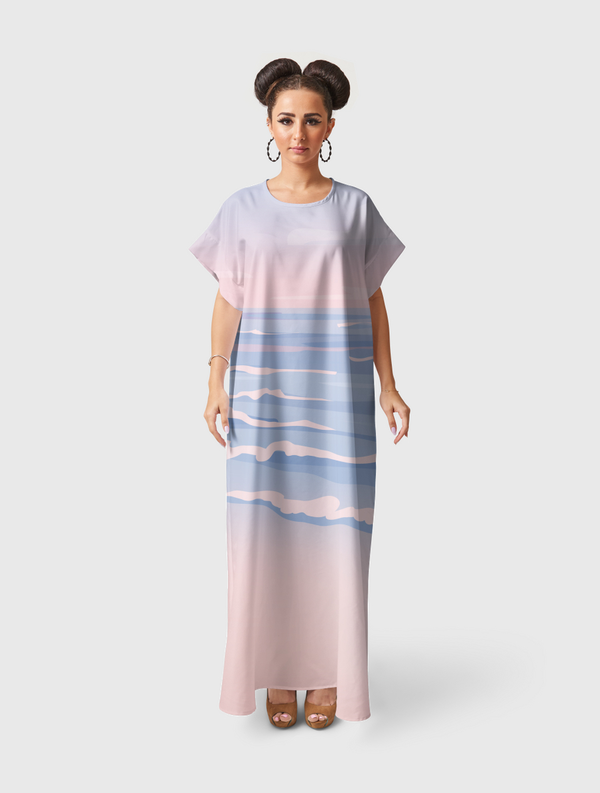Sea Beach Sunrise paradise Short Sleeve Dress