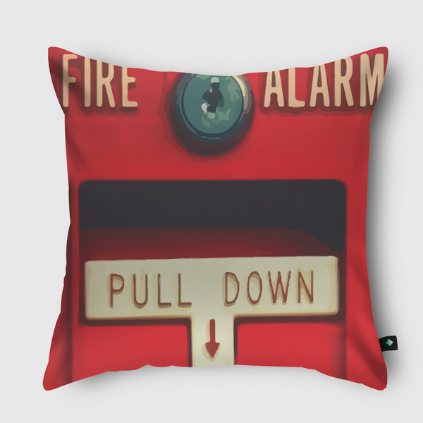 fire alarm Throw Pillow
