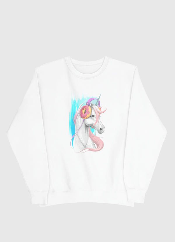 Unicorn in the headphones  Men Sweatshirt