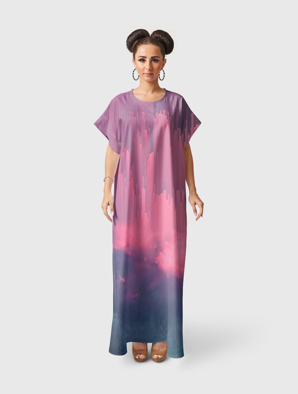 Sweet Storm Glitches Short Sleeve Dress
