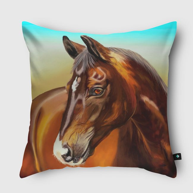 Le Cheval de Saladin - Throw Pillow