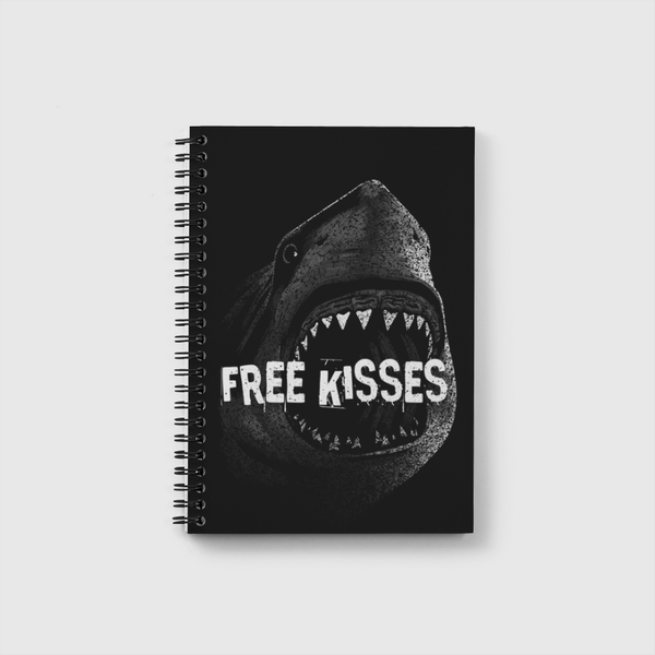 Free Kisses Shark Notebook