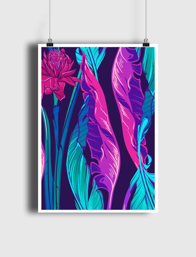 Floral Feathers Designs - Poster
