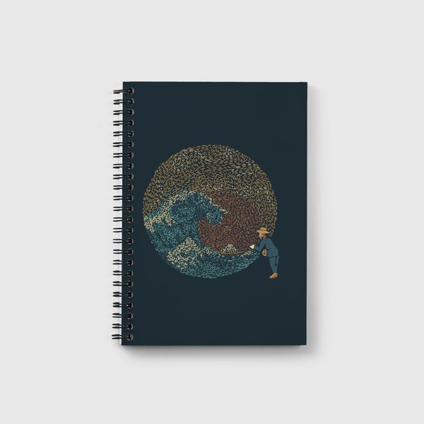 Kanagawa Wave Starry Night Notebook