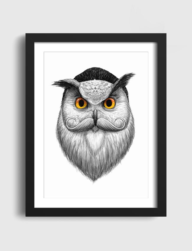 Bearded owl - Artframe