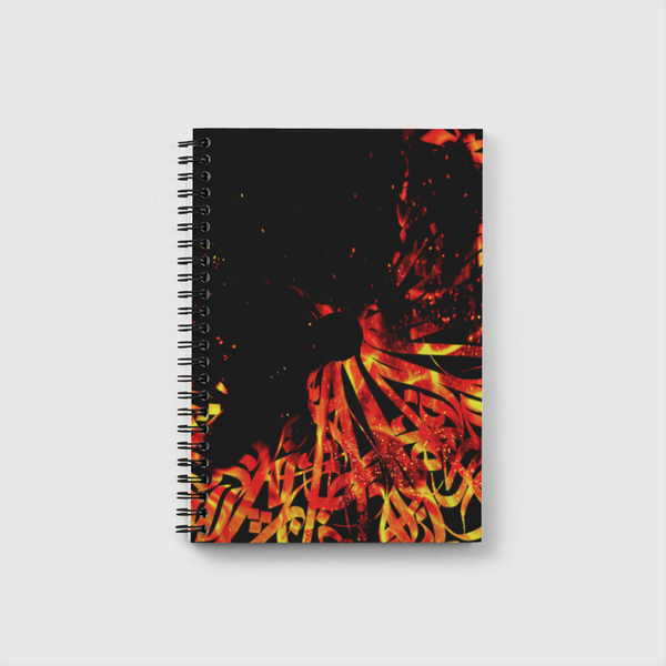fire calligraphy Notebook