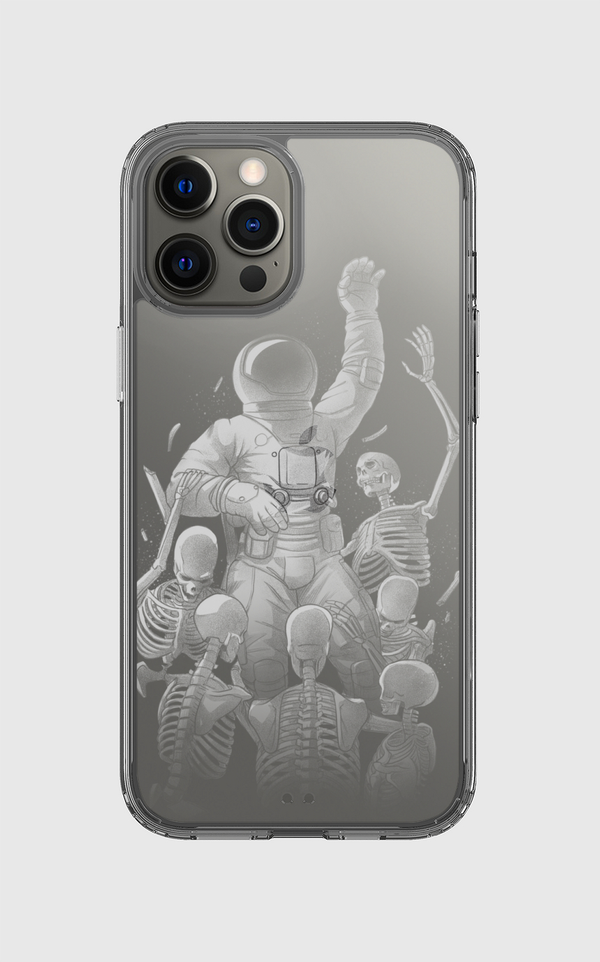 Astronaut Skeleton Scaping Clear Case