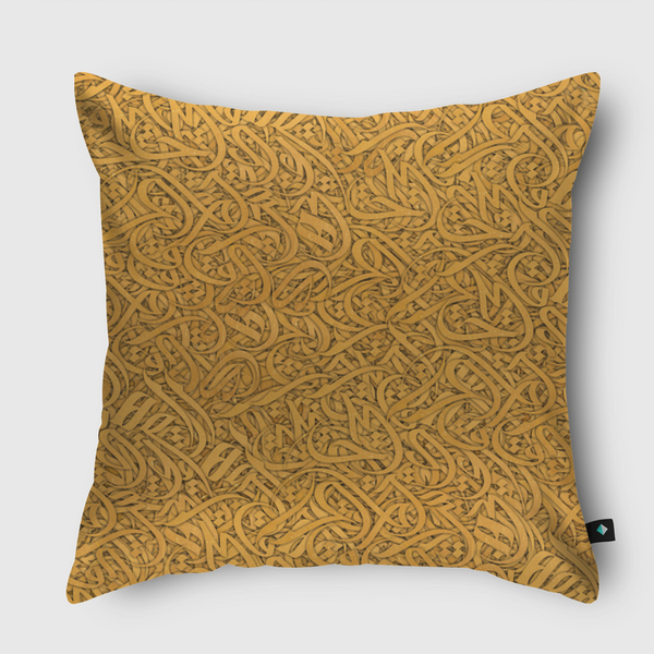 CALLIGRAPHY ARABIC GOLD Throw Pillow