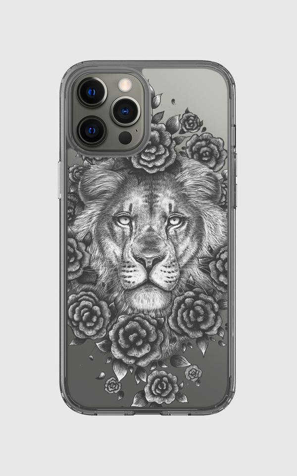 Lion in flowers Clear Case