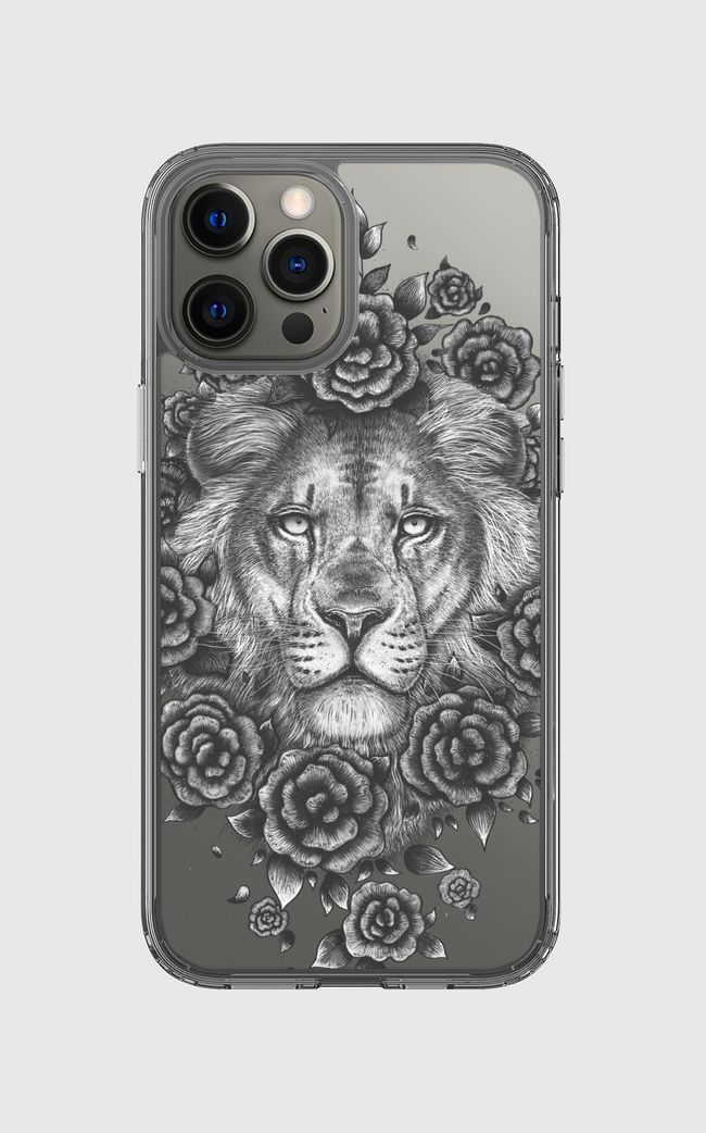 Lion in flowers - Clear Case