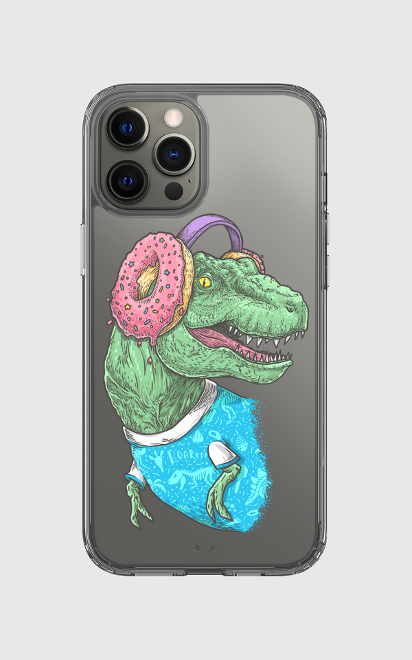 T-rex with headphones Clear Case