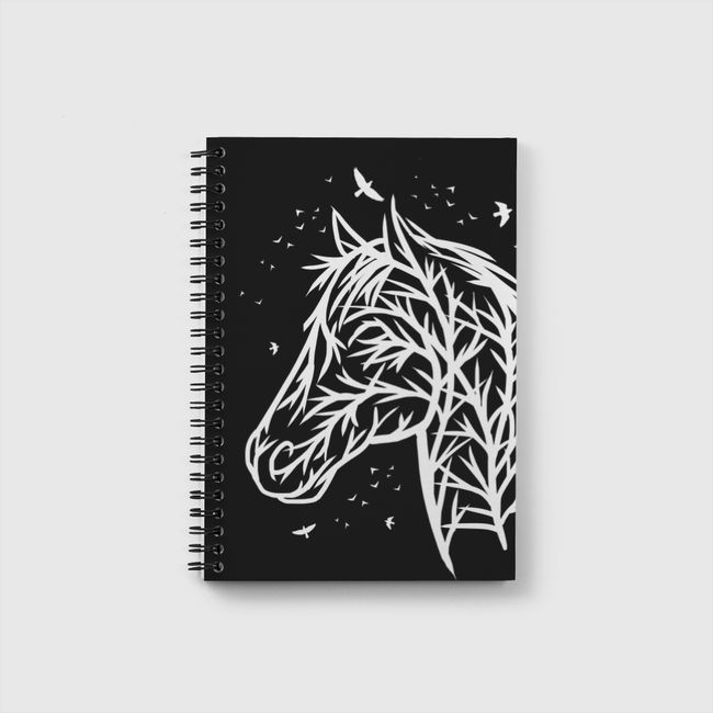 Horse Tree Face - Notebook