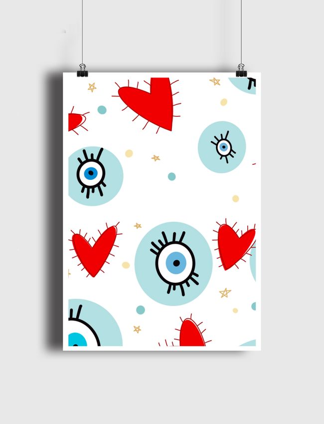 Eyes and hearts - Poster