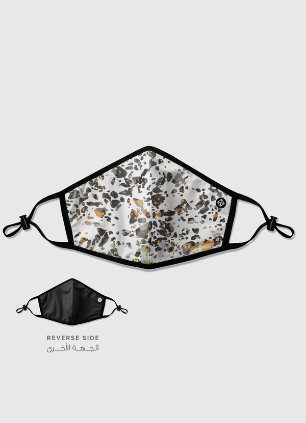 Gold Speckled Terrazzo Reversible Mask