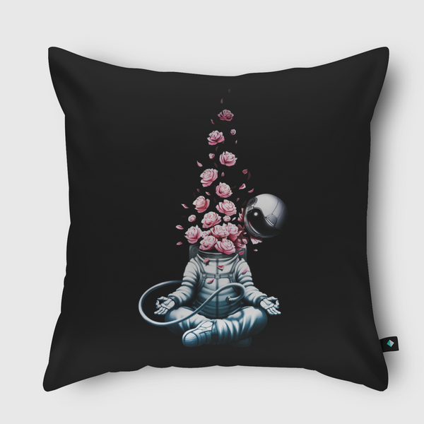 Astro Meditation Roses Throw Pillow