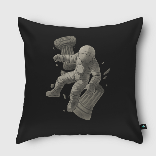 Greek Marble Astronaut Throw Pillow