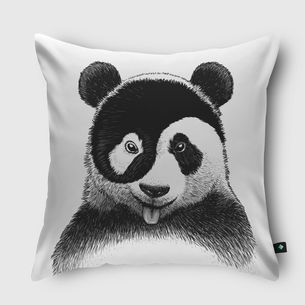 Yin Yang Panda Throw Pillow