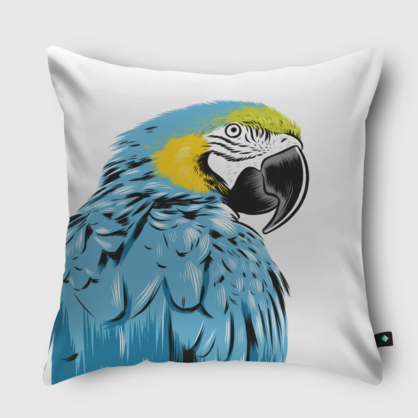 Tropical Macaw Throw Pillow