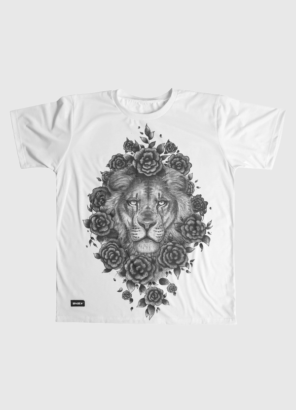 Lion in flowers Men Graphic T-Shirt