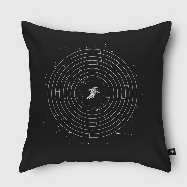 Astronaut Maze Adventure Throw Pillow