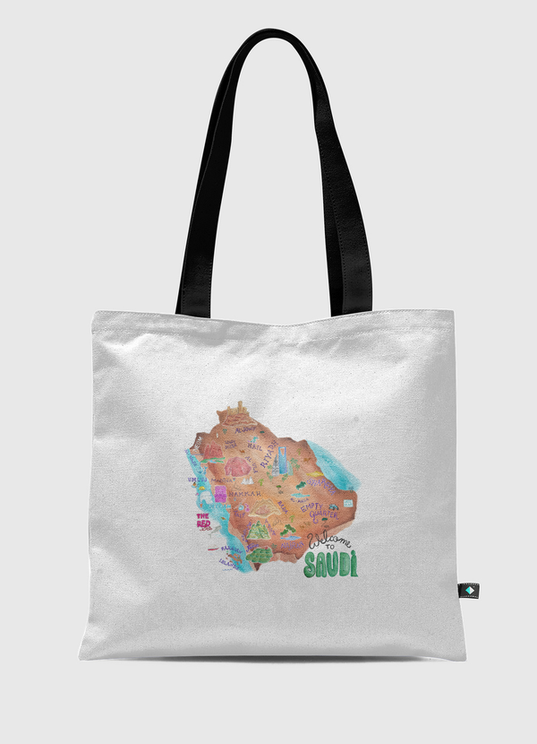 Map of Saudi Arabia Tote Bag
