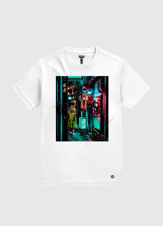 Cyber Geisha  - White Gold T-Shirt