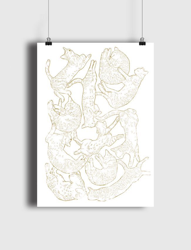 11 sleeping cat - Poster