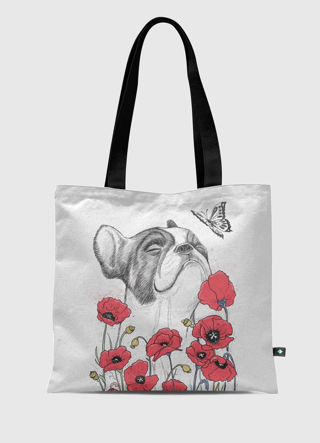 Pug in flowers - Tote Bag