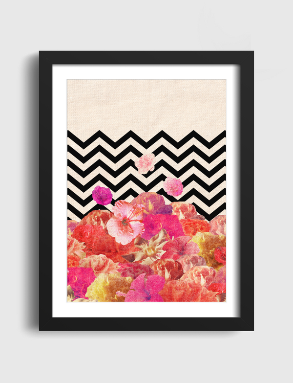 Chevron Flora II Artframe