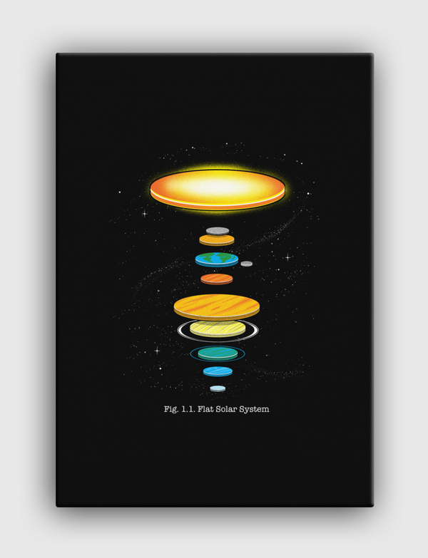 Flat Solar System Canvas