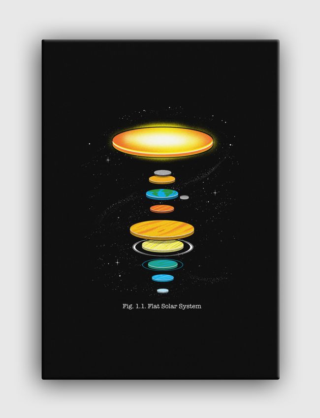Flat Solar System - Canvas