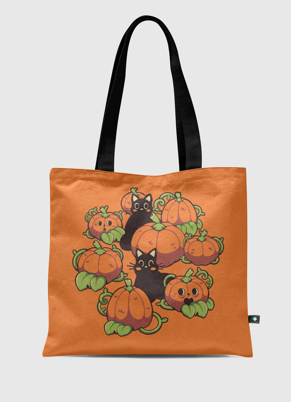 Cats and Pumpkins Kawaii Tote Bag