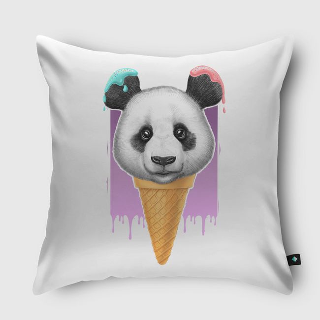 Panda ice cream - Throw Pillow