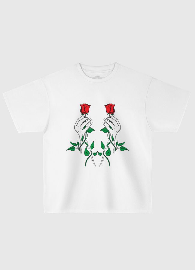 Hand and Flower - Oversized T-Shirt