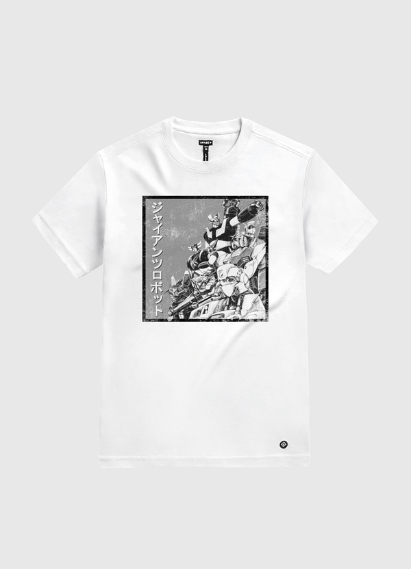 UFO Giants Robots White Gold T-Shirt