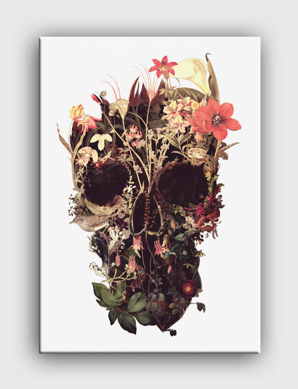 Bloom Skull Canvas