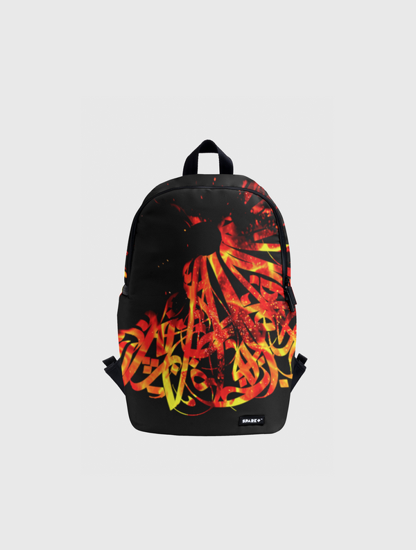 fire calligraphy Spark Backpack