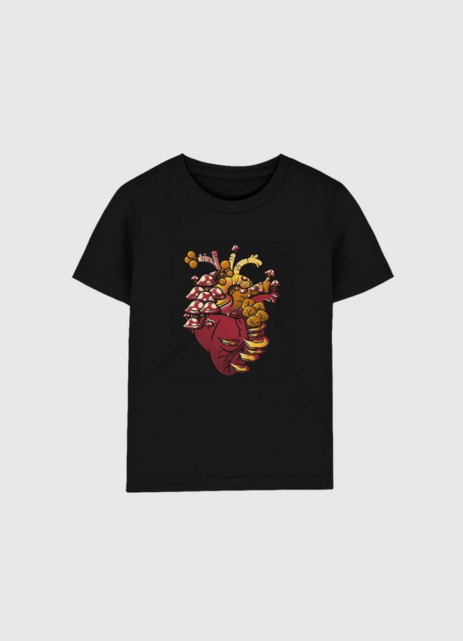 Cordyceps Fungi Heart - Kids Organic T-Shirt