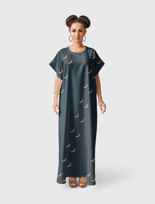 moon pattern Short Sleeve Dress